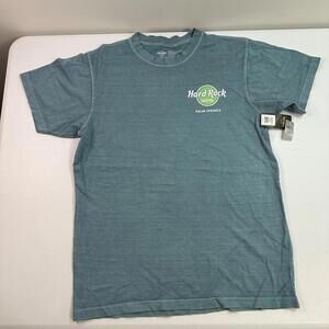 Hard Rock Hotel Palm Springs Florida Tee Shirt Mens Medium Blue Short Sleeve